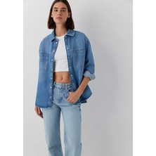 Mavi Brida Iconic Puslu Indigo Mavisi Jean Gömlek 1221062-A3844