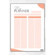 Ficksy Zamansız Çok Amaçlı Günlük Haftalık Aylık Planlayıcı - A5 Ebat Yapılacaklar - 50 Yaprak - Planner
