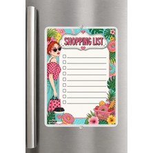 Ficksy Alışveriş Listesi - A5 - Mıknatıslı - Pvc - Buzdolabı Notluk & Masaüstü - Yaz Sil - Planlayıcı