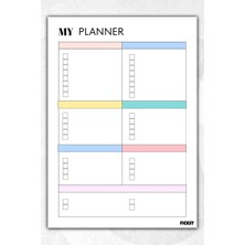 Ficksy Zamansız Çok Amaçlı Günlük Haftalık Aylık Planlayıcı - A4 Ebat Yapılacaklar - 30 Yaprak - Planner
