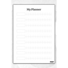 Ficksy Zamansız Çok Amaçlı Günlük Haftalık Aylık Planlayıcı - A5 Ebat Yapılacaklar - 50 Yaprak - Planner