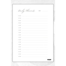 Ficksy Günlük Planlayıcı - A4 Ebat Yapılacaklar - 30 Yaprak - Daily Planner