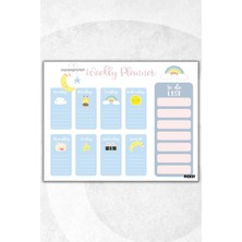 Ficksy Çocuk Haftalık Planlayıcı - A4 - 30 Yaprak - Öğrenci Planlayıcı - Okul Planlayıcı - Ders Programı