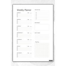 Ficksy Haftalık Planlayıcı - A4 Ebat Yapılacaklar - 30 Yaprak - Weekly Planner