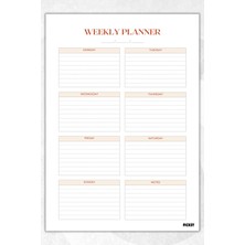 Ficksy Günlük Planlayıcı - A4 Ebat Yapılacaklar - 30 Yaprak - Daily Planner