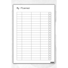 Ficksy Zamansız Çok Amaçlı Günlük Haftalık Aylık Planlayıcı - A4 Ebat Yapılacaklar - 30 Yaprak - Planner
