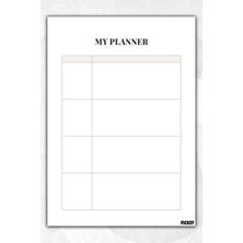 Ficksy Zamansız Çok Amaçlı Günlük Haftalık Aylık Planlayıcı - A4 Ebat Yapılacaklar - 30 Yaprak - Planner