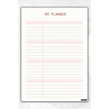 Ficksy Zamansız Çok Amaçlı Günlük Haftalık Aylık Planlayıcı - A4 Ebat Yapılacaklar - 30 Yaprak - Planner