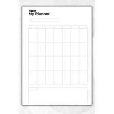 Ficksy Zamansız Çok Amaçlı Günlük Haftalık Aylık Planlayıcı - A4 Ebat Yapılacaklar - 30 Yaprak - Planner