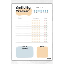 Ficksy A5 To Do List - 50 Yaprak - Kontrol Listesi - Rutin Görev Takip Listesi - Günlük Haftalık Planlayıcı -Planner