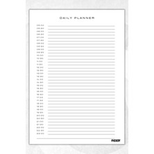 Ficksy Günlük Planlayıcı - A4 Ebat Yapılacaklar - 30 Yaprak - Daily Planner