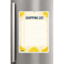 Ficksy Alışveriş Listesi - A5 - Mıknatıslı - Pvc - Buzdolabı Notluk & Masaüstü - Yaz Sil - Planlayıcı