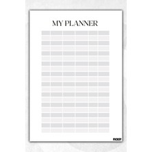 Ficksy Zamansız Çok Amaçlı Günlük Haftalık Aylık Planlayıcı - A4 Ebat Yapılacaklar - 30 Yaprak - Planner