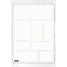 Ficksy Zamansız Çok Amaçlı Günlük Haftalık Aylık Planlayıcı - A4 Ebat Yapılacaklar - 30 Yaprak - Planner