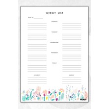 Ficksy Haftalık Planlayıcı - A4 Ebat Yapılacaklar - 30 Yaprak - Weekly Planner