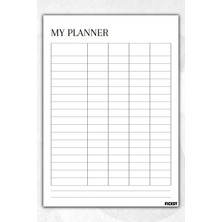 Ficksy Zamansız Çok Amaçlı Günlük Haftalık Aylık Planlayıcı - A4 Ebat Yapılacaklar - 30 Yaprak - Planner