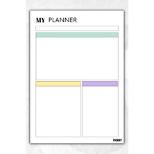 Ficksy Zamansız Çok Amaçlı Günlük Haftalık Aylık Planlayıcı - A4 Ebat Yapılacaklar - 30 Yaprak - Planner