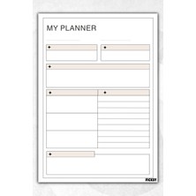 Ficksy Zamansız Çok Amaçlı Günlük Haftalık Aylık Planlayıcı - A4 Ebat Yapılacaklar - 30 Yaprak - Planner