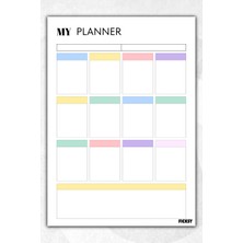 Ficksy Zamansız Çok Amaçlı Günlük Haftalık Aylık Planlayıcı - A4 Ebat Yapılacaklar - 30 Yaprak - Planner