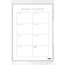 Ficksy Haftalık Planlayıcı - A4 Ebat Yapılacaklar - 30 Yaprak - Weekly Planner