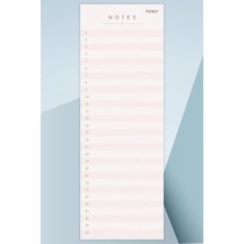 Ficksy Yapılacaklar Listesi - 50 Sayfa - 10,5*29,7 cm - To Do List - Checklist- Kontrol Listesi - Planlayıcı