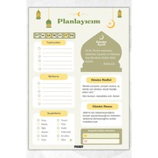 Ficksy Islam - Ramazan Planlayıcı - Günlük - Zamansız - A5 Ebat Yapılacaklar - 30 Yaprak - Daily Planner