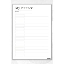 Ficksy Zamansız Çok Amaçlı Günlük Haftalık Aylık Planlayıcı - A5 Ebat Yapılacaklar - 50 Yaprak - Planner