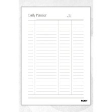 Ficksy Günlük Planlayıcı - A4 Ebat Yapılacaklar - 30 Yaprak - Daily Planner