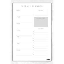 Ficksy Haftalık Planlayıcı - A4 Ebat Yapılacaklar - 30 Yaprak - Weekly Planner