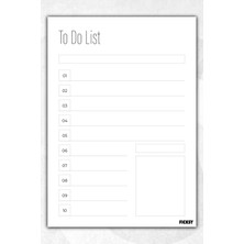 Ficksy A5 To Do List - 50 Yaprak - Kontrol Listesi - Rutin Görev Takip Listesi - Günlük Haftalık Planlayıcı -Planner