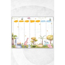 Ficksy Çocuk Haftalık Planlayıcı - A4 - 30 Yaprak - Öğrenci Planlayıcı - Okul Planlayıcı - Ders Programı