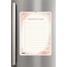 Ficksy Alışveriş Listesi - A5 - Mıknatıslı - Pvc - Buzdolabı Notluk & Masaüstü - Yaz Sil - Planlayıcı