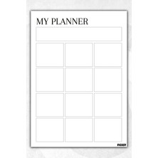Ficksy Zamansız Çok Amaçlı Günlük Haftalık Aylık Planlayıcı - A4 Ebat Yapılacaklar - 30 Yaprak - Planner