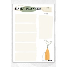 Ficksy Günlük Planlayıcı - A4 Ebat Yapılacaklar - 30 Yaprak - Daily Planner