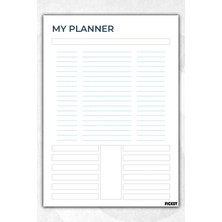 Ficksy Zamansız Çok Amaçlı Günlük Haftalık Aylık Planlayıcı - A4 Ebat Yapılacaklar - 30 Yaprak - Planner