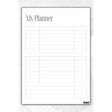 Ficksy Zamansız Çok Amaçlı Günlük Haftalık Aylık Planlayıcı - A4 Ebat Yapılacaklar - 30 Yaprak - Planner