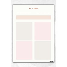 Ficksy Zamansız Çok Amaçlı Günlük Haftalık Aylık Planlayıcı - A4 Ebat Yapılacaklar - 30 Yaprak - Planner