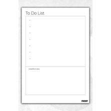 Ficksy A5 To Do List - 50 Yaprak - Kontrol Listesi - Rutin Görev Takip Listesi - Günlük Haftalık Planlayıcı -Planner