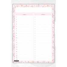 Ficksy Yapılacaklar Listesi - A4 - 30 Sayfa - To Do List - Checklist - Kontrol Listesi - Planlayıcı