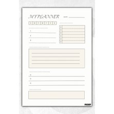 Ficksy Zamansız Çok Amaçlı Günlük Haftalık Aylık Planlayıcı - A4 Ebat Yapılacaklar - 30 Yaprak - Planner
