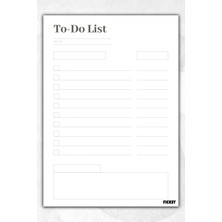 Ficksy A5 To Do List - 50 Yaprak - Kontrol Listesi - Rutin Görev Takip Listesi - Günlük Haftalık Planlayıcı -Planner