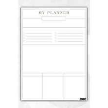 Ficksy Zamansız Çok Amaçlı Günlük Haftalık Aylık Planlayıcı - A4 Ebat Yapılacaklar - 30 Yaprak - Planner