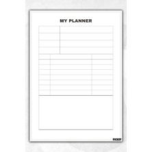 Ficksy Zamansız Çok Amaçlı Günlük Haftalık Aylık Planlayıcı - A4 Ebat Yapılacaklar - 30 Yaprak - Planner