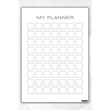 Ficksy Zamansız Çok Amaçlı Günlük Haftalık Aylık Planlayıcı - A4 Ebat Yapılacaklar - 30 Yaprak - Planner