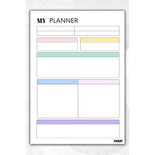 Ficksy Zamansız Çok Amaçlı Günlük Haftalık Aylık Planlayıcı - A4 Ebat Yapılacaklar - 30 Yaprak - Planner