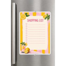 Ficksy Alışveriş Listesi - A5 - Mıknatıslı - Pvc - Buzdolabı Notluk & Masaüstü - Yaz Sil - Planlayıcı
