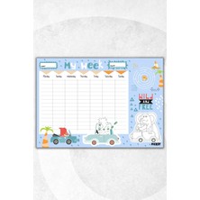 Ficksy Çocuk Haftalık Planlayıcı - A4 - 30 Yaprak - Öğrenci Planlayıcı - Okul Planlayıcı - Ders Programı