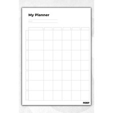 Ficksy Zamansız Çok Amaçlı Günlük Haftalık Aylık Planlayıcı - A4 Ebat Yapılacaklar - 30 Yaprak - Planner