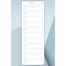 Ficksy Yapılacaklar Listesi - 50 Sayfa - 29,7*10.5 cm - To Do List - Checklist- Kontrol Listesi - Planlayıcı - Mavi