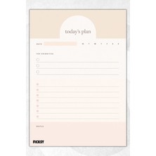 Ficksy Günlük Planlayıcı - A5 Ebat Yapılacaklar - 50 Yaprak - Daily Planner